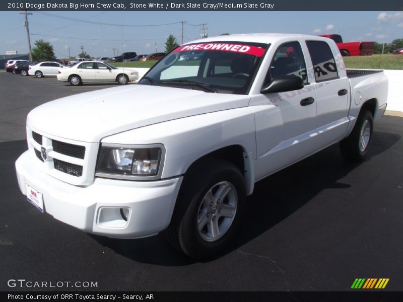 Stone White / Dark Slate Gray/Medium Slate Gray 2010 Dodge Dakota Big Horn Crew Cab