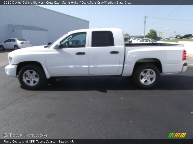 Stone White / Dark Slate Gray/Medium Slate Gray 2010 Dodge Dakota Big Horn Crew Cab