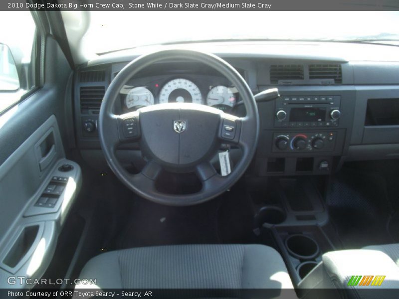 Stone White / Dark Slate Gray/Medium Slate Gray 2010 Dodge Dakota Big Horn Crew Cab