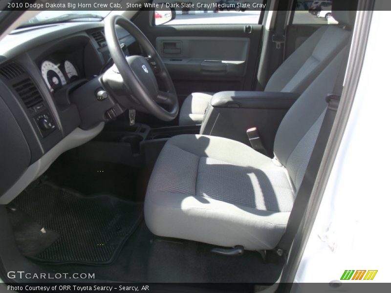 Stone White / Dark Slate Gray/Medium Slate Gray 2010 Dodge Dakota Big Horn Crew Cab