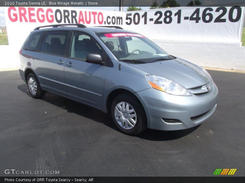 Blue Mirage Metallic / Stone 2010 Toyota Sienna LE