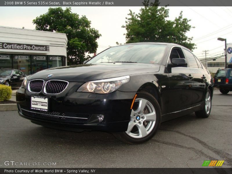 Black Sapphire Metallic / Black 2008 BMW 5 Series 535xi Sedan