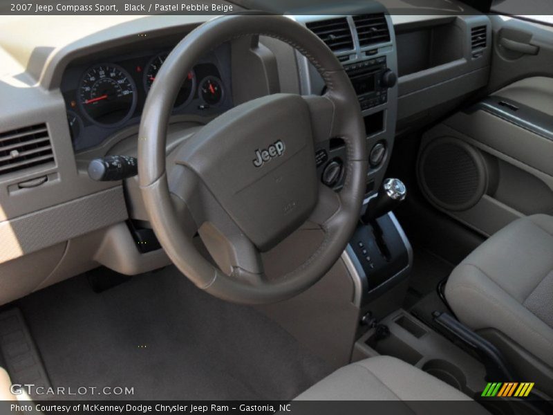 Black / Pastel Pebble Beige 2007 Jeep Compass Sport