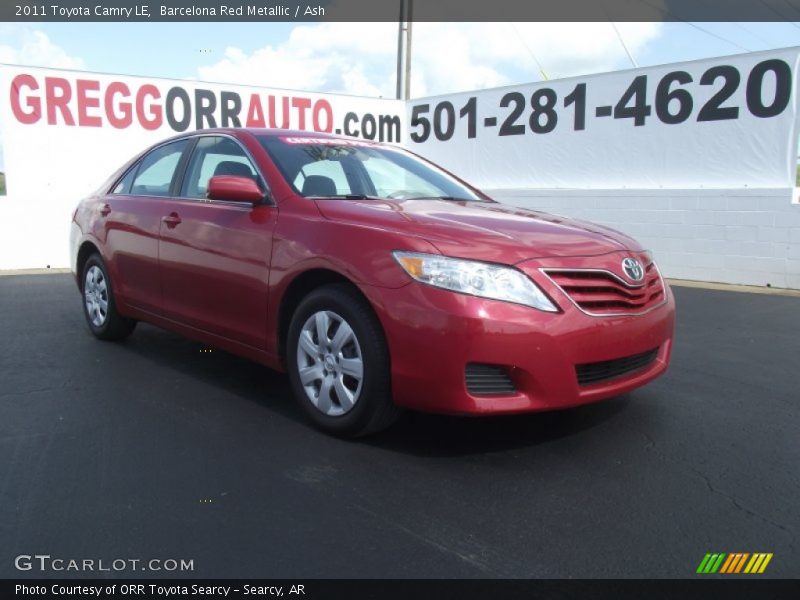 Barcelona Red Metallic / Ash 2011 Toyota Camry LE