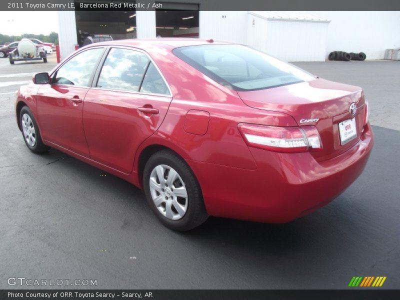 Barcelona Red Metallic / Ash 2011 Toyota Camry LE