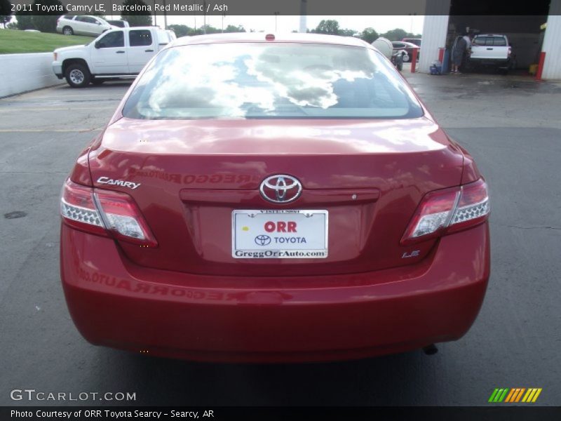 Barcelona Red Metallic / Ash 2011 Toyota Camry LE