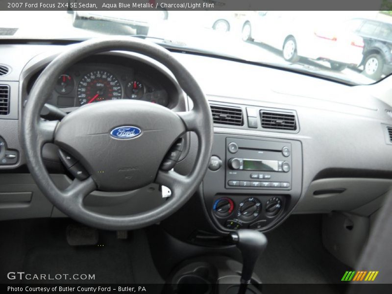 Aqua Blue Metallic / Charcoal/Light Flint 2007 Ford Focus ZX4 SE Sedan