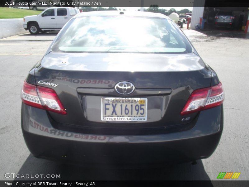 Magnetic Gray Metallic / Ash 2011 Toyota Camry LE