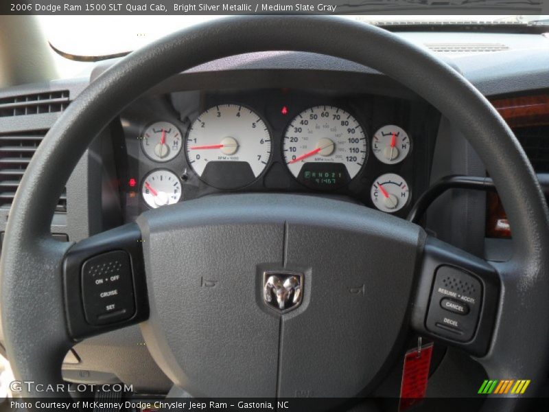 Bright Silver Metallic / Medium Slate Gray 2006 Dodge Ram 1500 SLT Quad Cab
