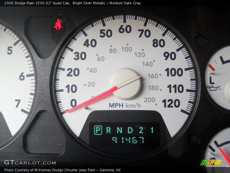 Bright Silver Metallic / Medium Slate Gray 2006 Dodge Ram 1500 SLT Quad Cab