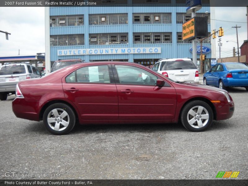 Redfire Metallic / Light Stone 2007 Ford Fusion SE