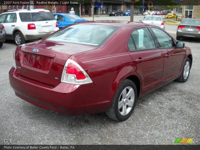 Redfire Metallic / Light Stone 2007 Ford Fusion SE