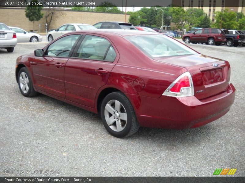 Redfire Metallic / Light Stone 2007 Ford Fusion SE