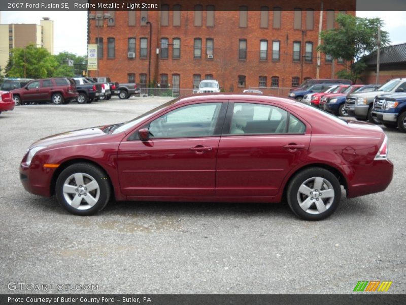 Redfire Metallic / Light Stone 2007 Ford Fusion SE