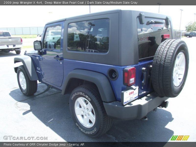 Deep Water Blue Pearl Coat / Dark Slate Gray/Medium Slate Gray 2009 Jeep Wrangler X 4x4