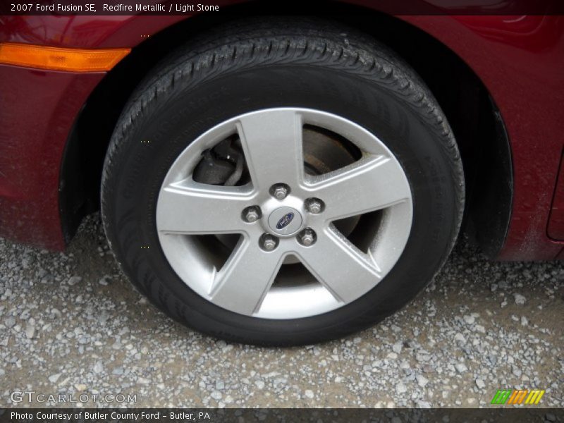 Redfire Metallic / Light Stone 2007 Ford Fusion SE