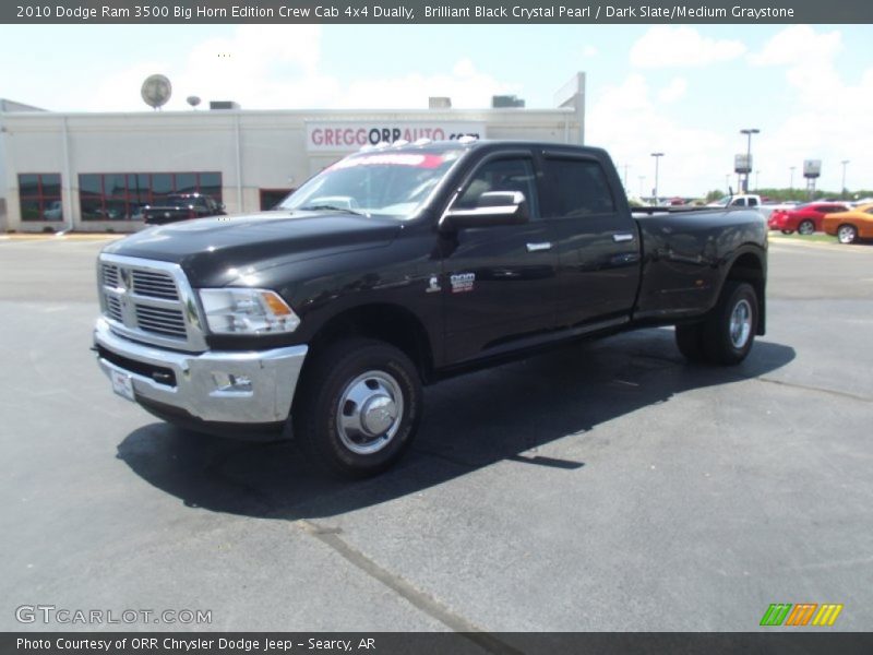 Brilliant Black Crystal Pearl / Dark Slate/Medium Graystone 2010 Dodge Ram 3500 Big Horn Edition Crew Cab 4x4 Dually