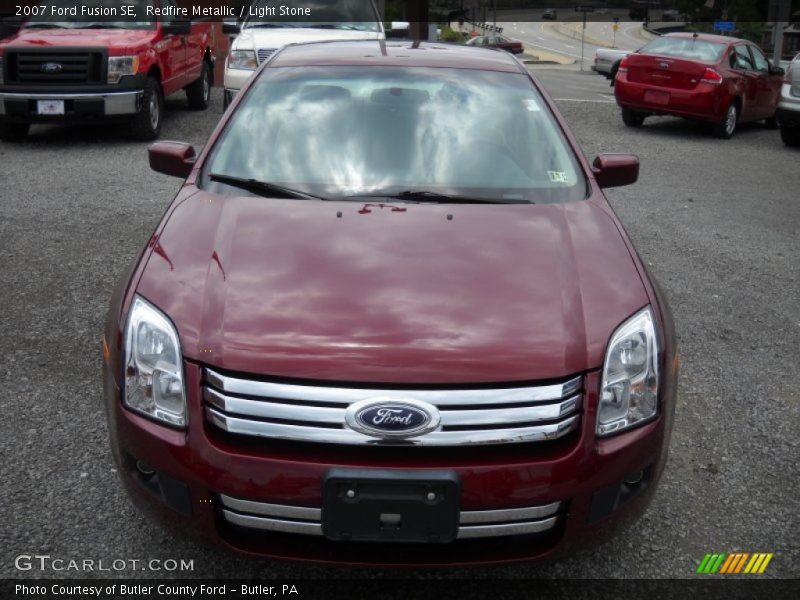 Redfire Metallic / Light Stone 2007 Ford Fusion SE