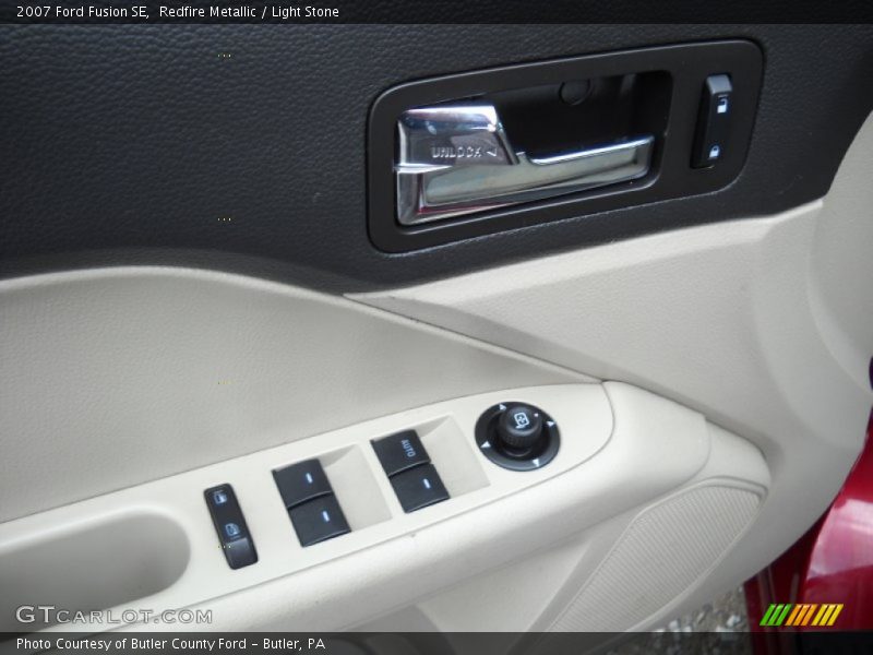 Redfire Metallic / Light Stone 2007 Ford Fusion SE