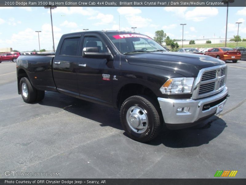 Brilliant Black Crystal Pearl / Dark Slate/Medium Graystone 2010 Dodge Ram 3500 Big Horn Edition Crew Cab 4x4 Dually