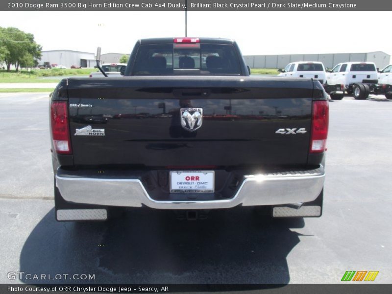 Brilliant Black Crystal Pearl / Dark Slate/Medium Graystone 2010 Dodge Ram 3500 Big Horn Edition Crew Cab 4x4 Dually