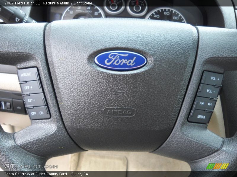 Redfire Metallic / Light Stone 2007 Ford Fusion SE