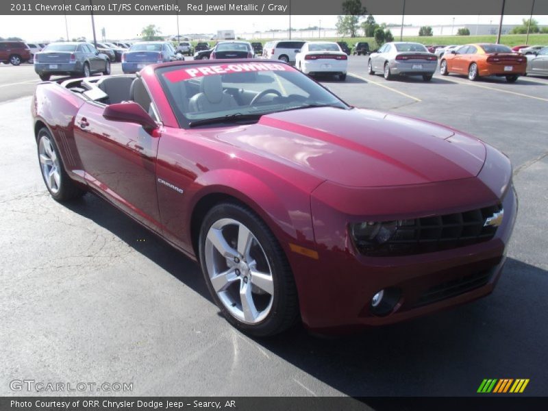 Red Jewel Metallic / Gray 2011 Chevrolet Camaro LT/RS Convertible