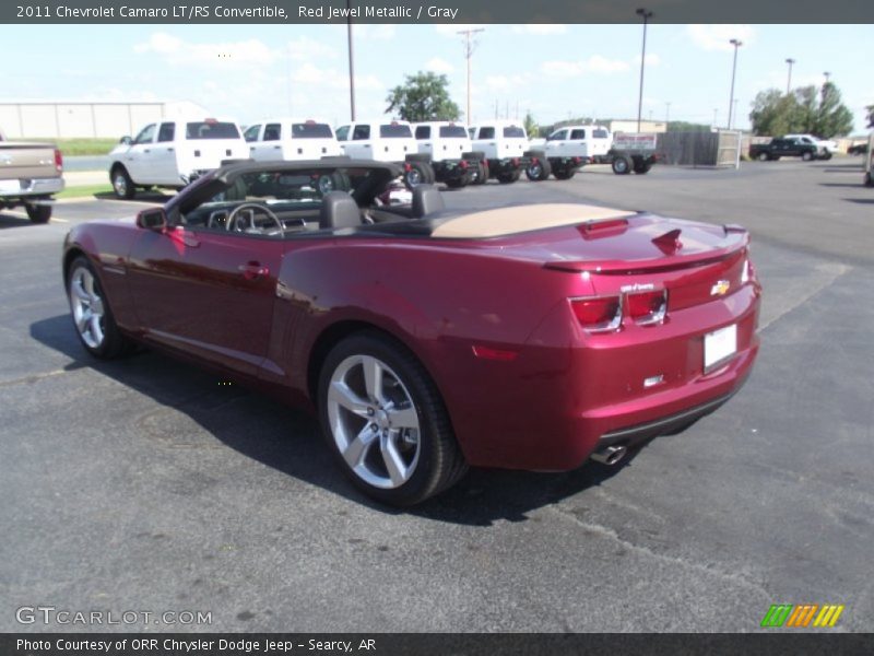 Red Jewel Metallic / Gray 2011 Chevrolet Camaro LT/RS Convertible