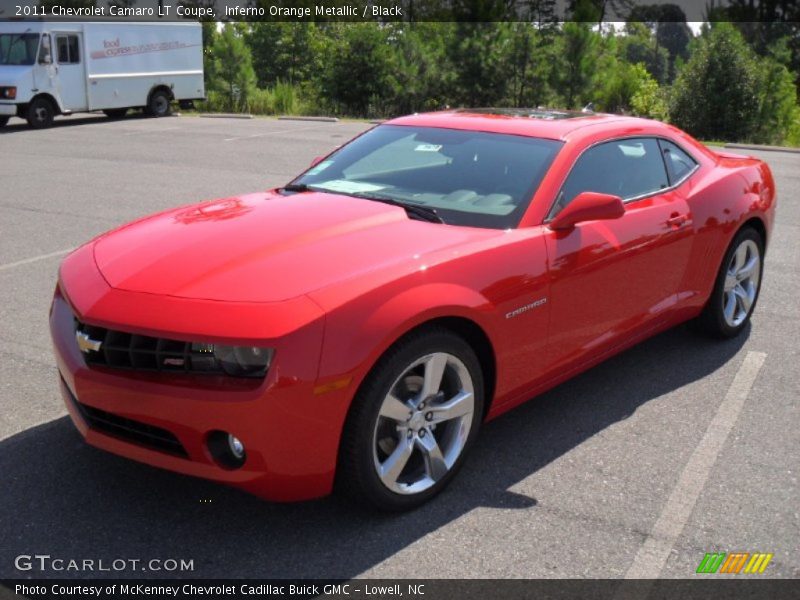 Inferno Orange Metallic / Black 2011 Chevrolet Camaro LT Coupe