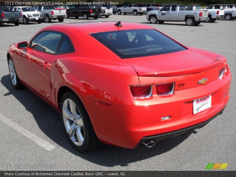 Inferno Orange Metallic / Black 2011 Chevrolet Camaro LT Coupe