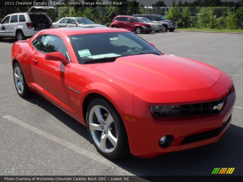 Inferno Orange Metallic / Black 2011 Chevrolet Camaro LT Coupe