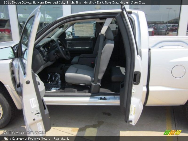 Bright Silver Metallic / Dark Slate Gray/Medium Slate Gray 2011 Dodge Dakota Big Horn Extended Cab