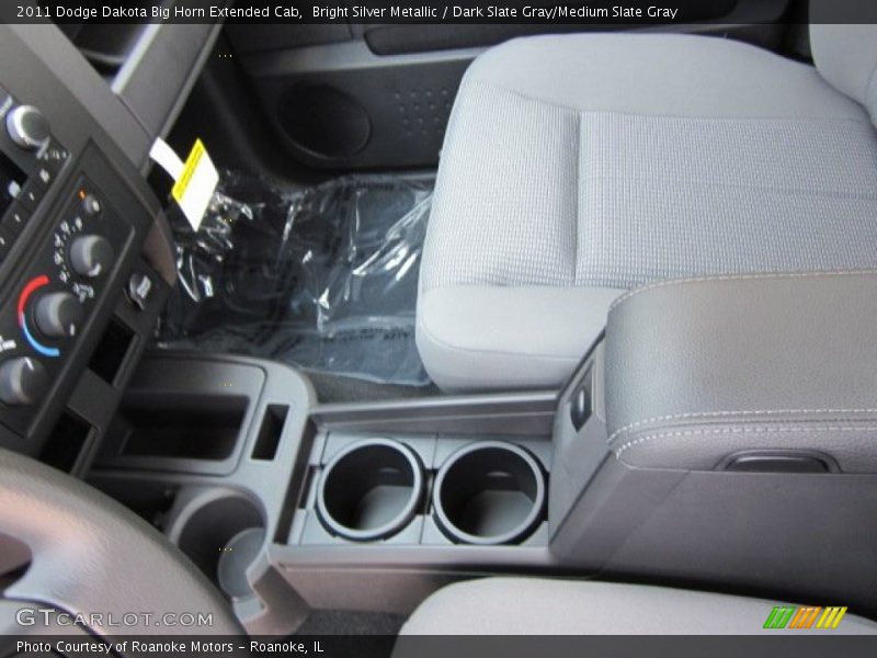 Bright Silver Metallic / Dark Slate Gray/Medium Slate Gray 2011 Dodge Dakota Big Horn Extended Cab
