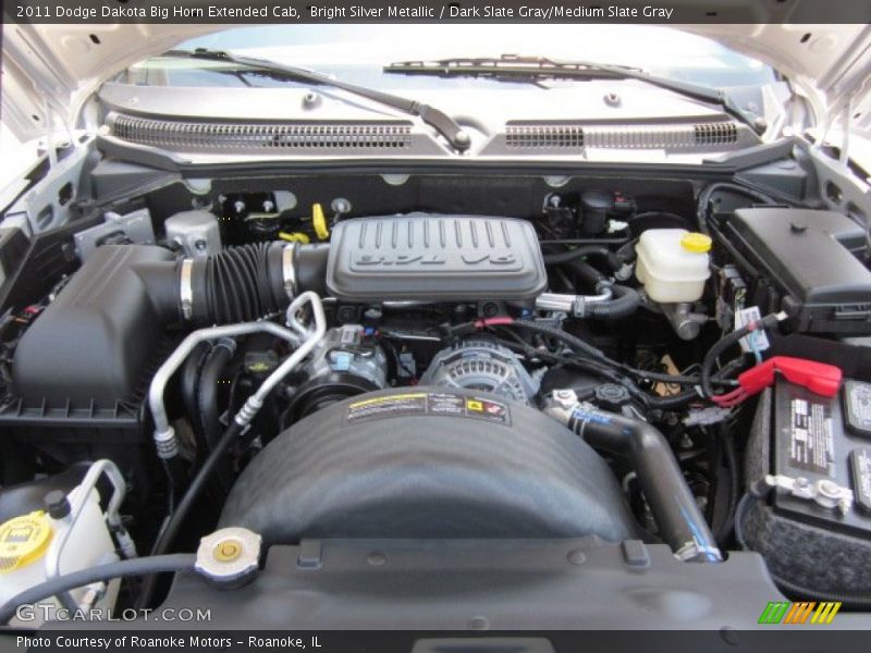 Bright Silver Metallic / Dark Slate Gray/Medium Slate Gray 2011 Dodge Dakota Big Horn Extended Cab