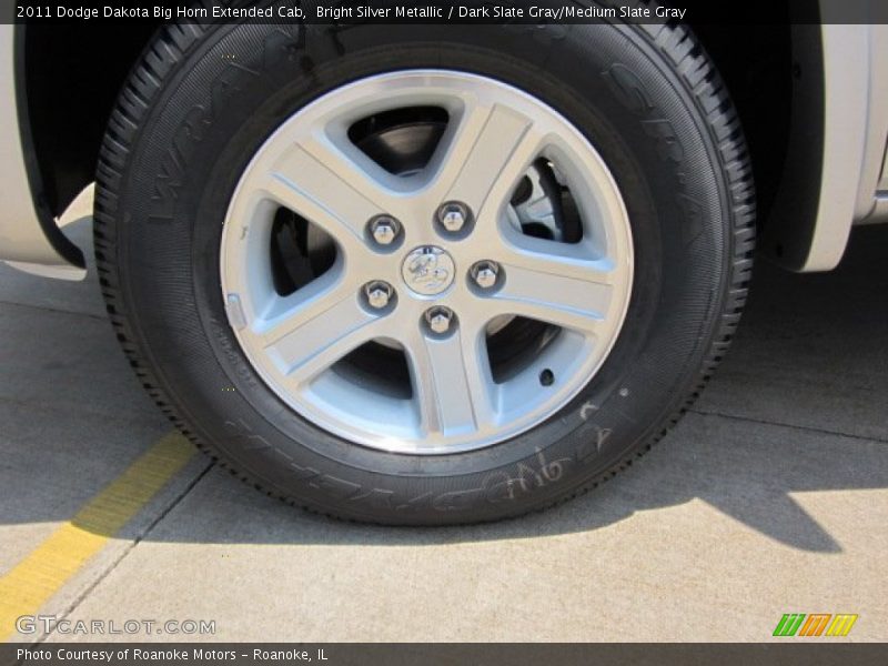 Bright Silver Metallic / Dark Slate Gray/Medium Slate Gray 2011 Dodge Dakota Big Horn Extended Cab
