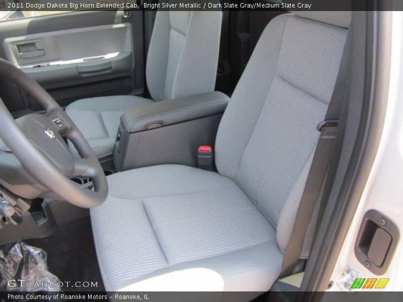 Bright Silver Metallic / Dark Slate Gray/Medium Slate Gray 2011 Dodge Dakota Big Horn Extended Cab
