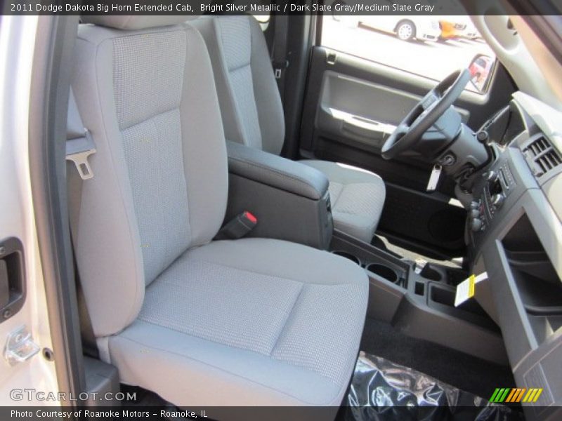 Bright Silver Metallic / Dark Slate Gray/Medium Slate Gray 2011 Dodge Dakota Big Horn Extended Cab