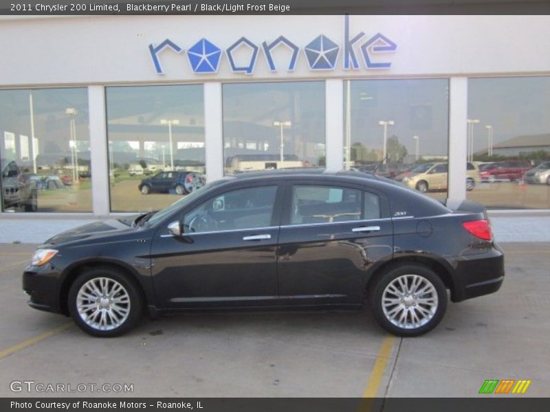 Blackberry Pearl / Black/Light Frost Beige 2011 Chrysler 200 Limited