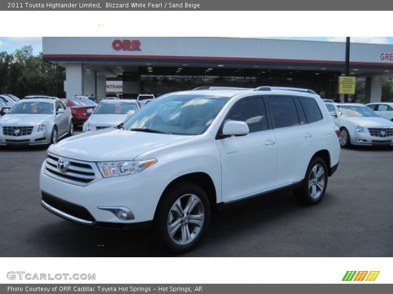 Blizzard White Pearl / Sand Beige 2011 Toyota Highlander Limited