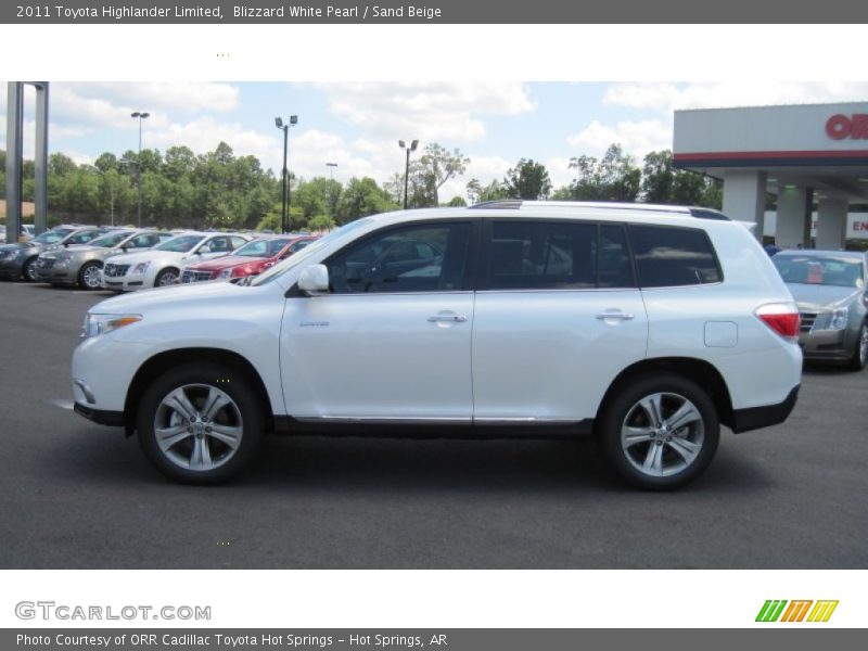 Blizzard White Pearl / Sand Beige 2011 Toyota Highlander Limited