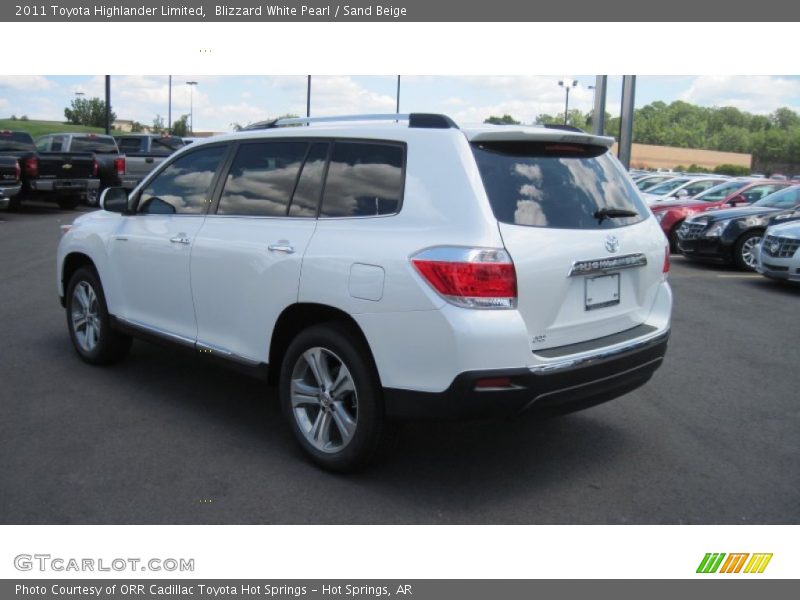 Blizzard White Pearl / Sand Beige 2011 Toyota Highlander Limited