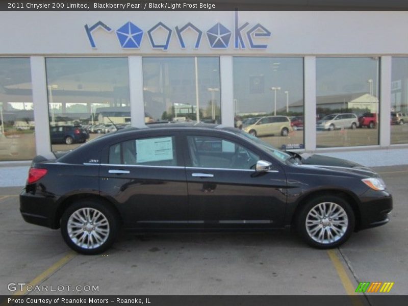 Blackberry Pearl / Black/Light Frost Beige 2011 Chrysler 200 Limited