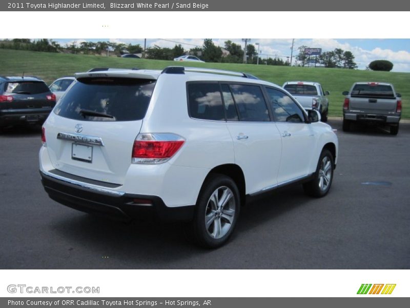 Blizzard White Pearl / Sand Beige 2011 Toyota Highlander Limited