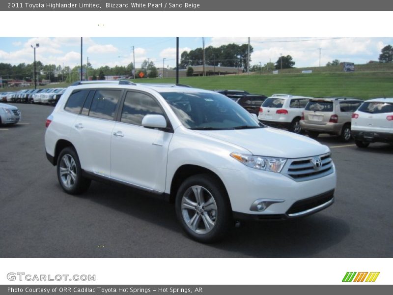 Blizzard White Pearl / Sand Beige 2011 Toyota Highlander Limited