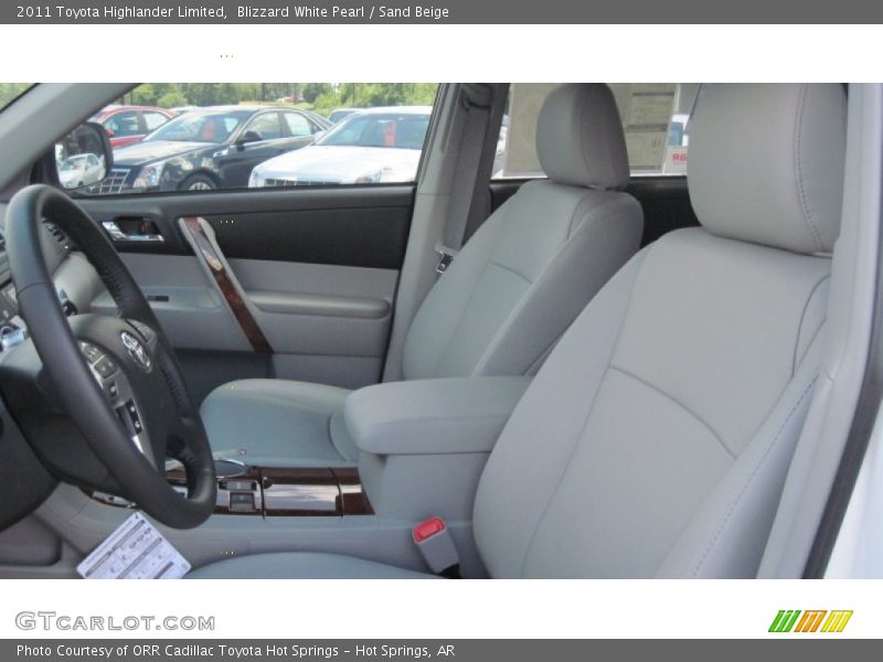 Blizzard White Pearl / Sand Beige 2011 Toyota Highlander Limited