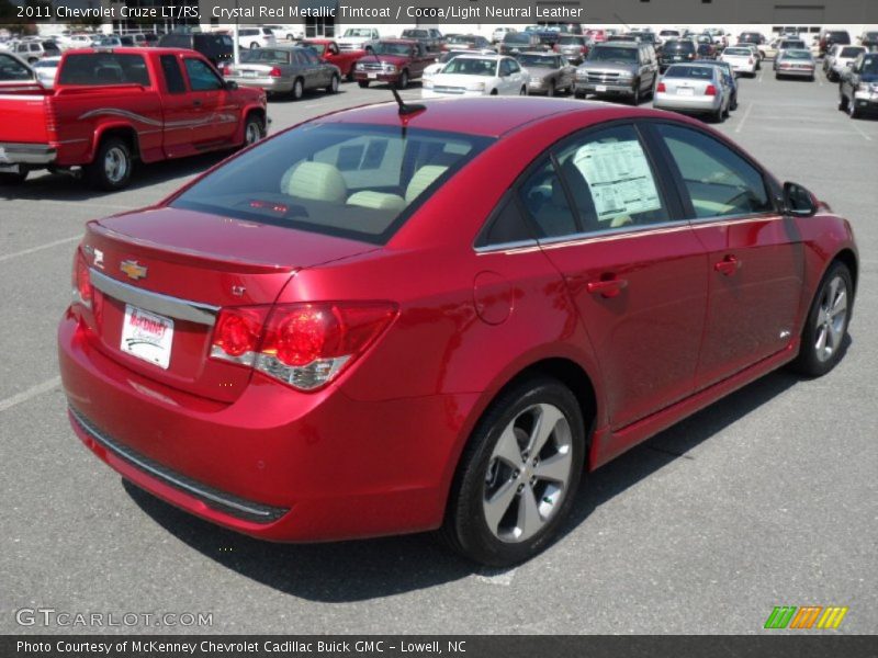 Crystal Red Metallic Tintcoat / Cocoa/Light Neutral Leather 2011 Chevrolet Cruze LT/RS