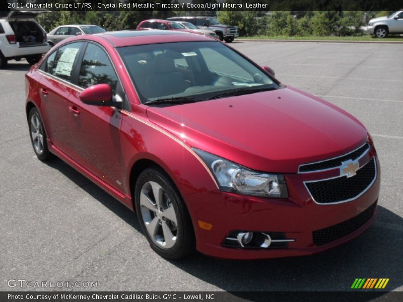 Crystal Red Metallic Tintcoat / Cocoa/Light Neutral Leather 2011 Chevrolet Cruze LT/RS