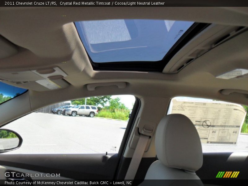 Crystal Red Metallic Tintcoat / Cocoa/Light Neutral Leather 2011 Chevrolet Cruze LT/RS