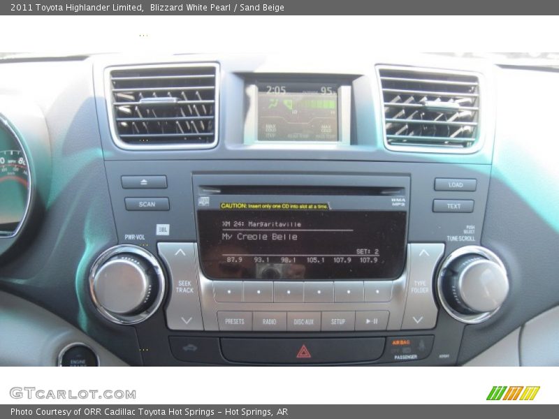 Blizzard White Pearl / Sand Beige 2011 Toyota Highlander Limited