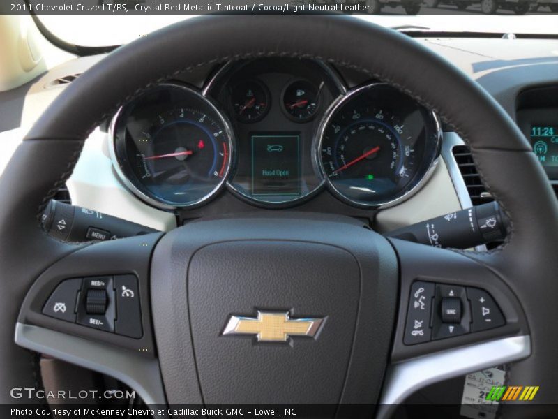 Crystal Red Metallic Tintcoat / Cocoa/Light Neutral Leather 2011 Chevrolet Cruze LT/RS